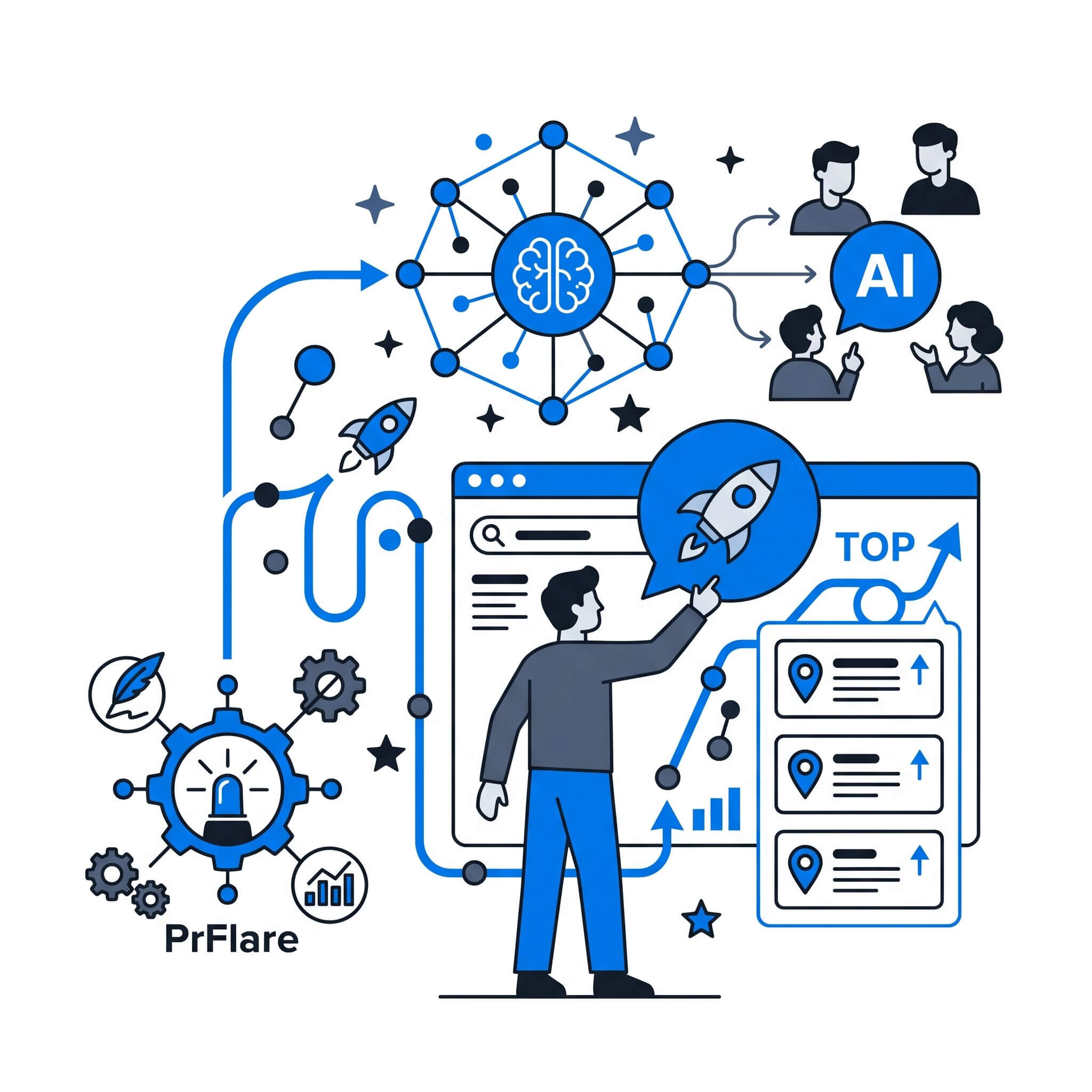 How to get into AI answers and dominate GEO rankings with PrFlare